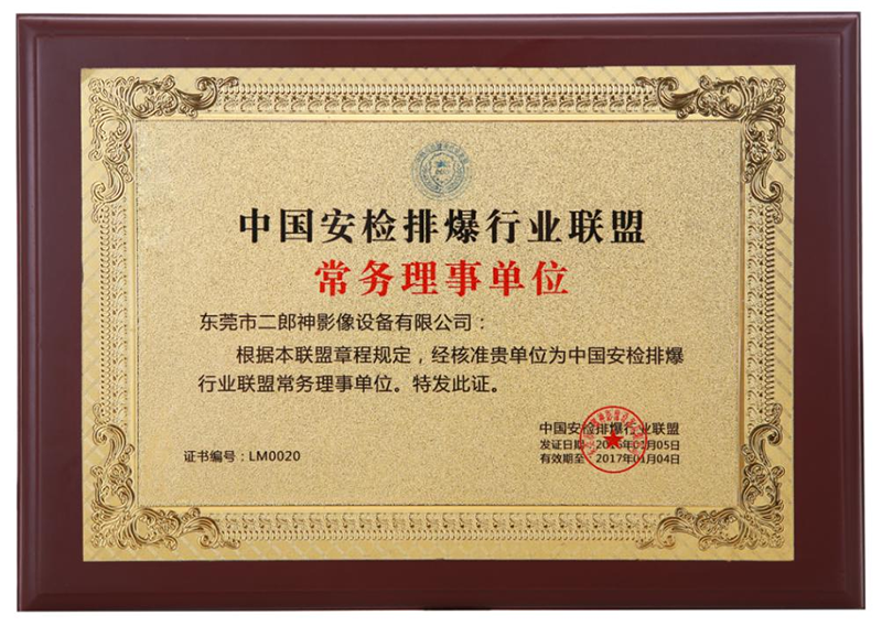 中國安檢排爆行業(yè)聯盟常務理事長單位